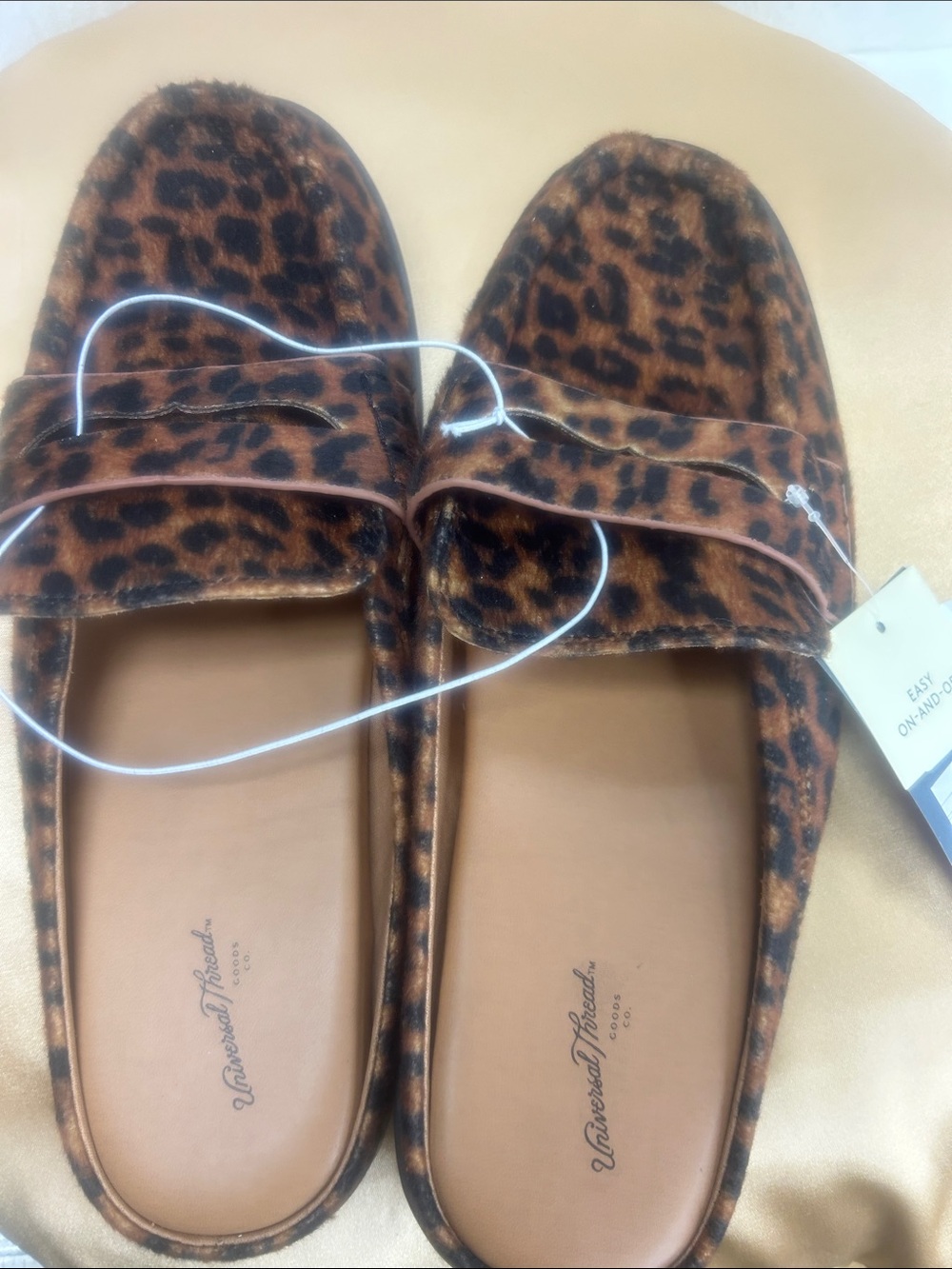 Universal Thread Leopard Print Penny Loafers in Brown and Black